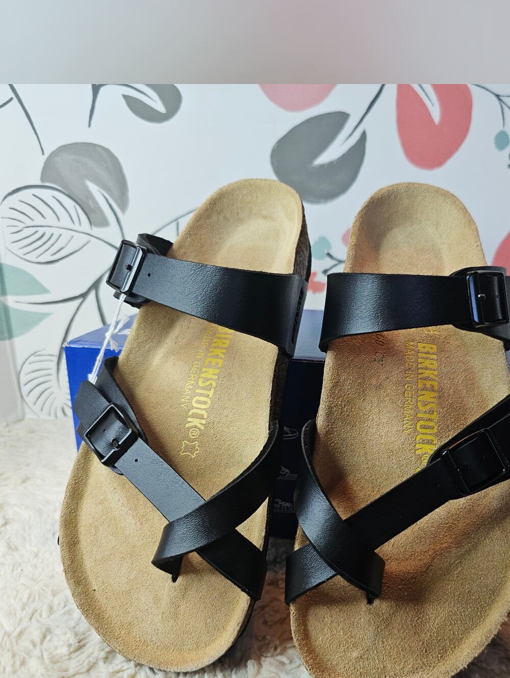 NWT Birkenstock Black Mayari Birko-Flor Adjustable Strap Sandals 40 L9/M7
